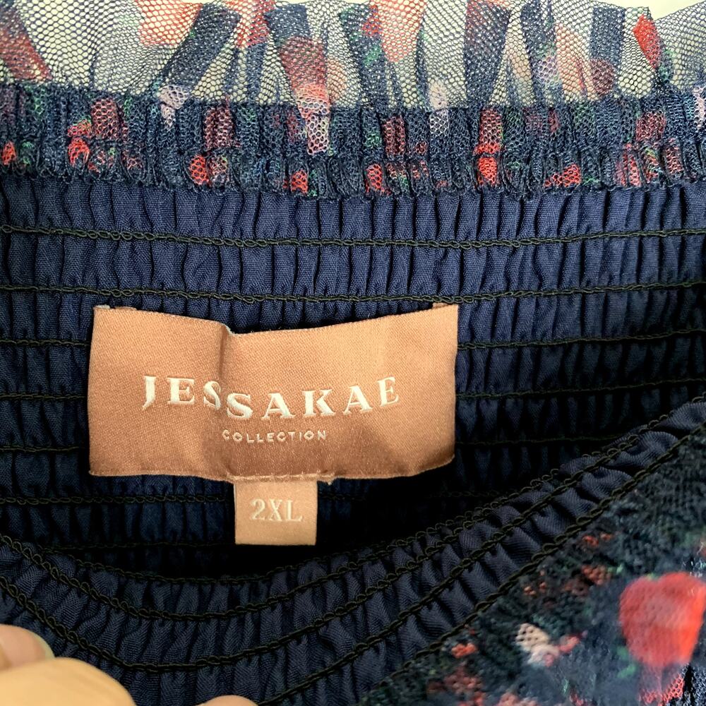 Jessakae Everafter Ever After Dress Navy Floral  Womens XXL 2XL Blue - Picture 14 of 16